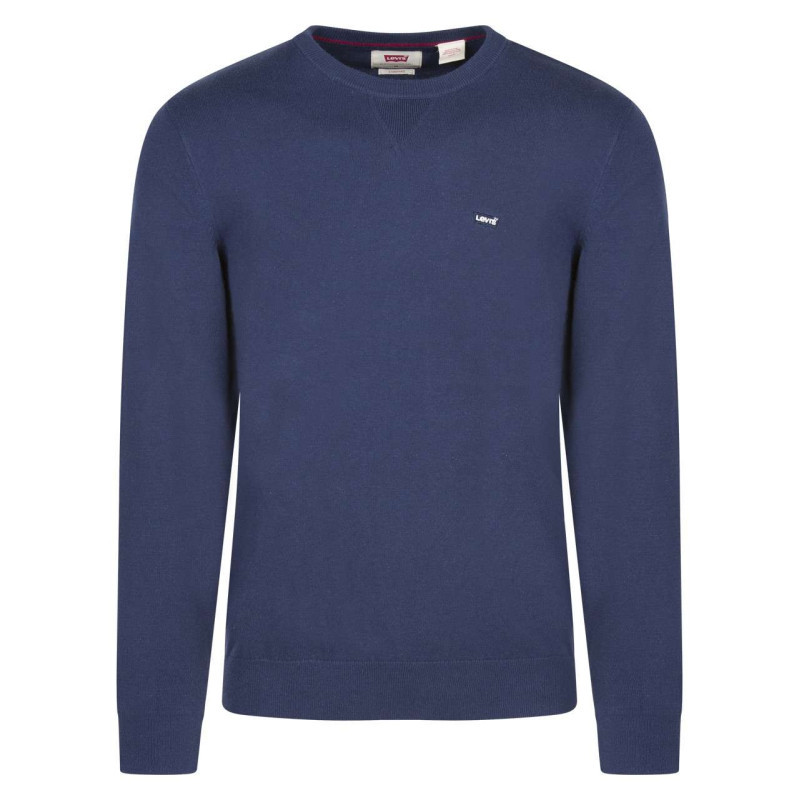 Levi's® - Pull En Coton Marine Uni Avec Une Coupe Droite Et Un Col Rond - Marine Levi's® - Pull En Coton Marine Uni Avec Une Coupe Droite Et Un Col Rond - Marine