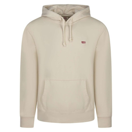 Sweat en coton beige uni avec une coupe droite...