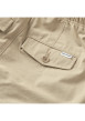Thumbnail Pantalon en coton beige uni avec une coupe chino et des poches arrières - Image 2