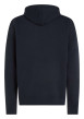 Thumbnail Sweat marine uni coupe droite avec un col à capuche et poche kangourou - Image 2