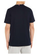 Thumbnail T-shirt en coton régénératif marine uni coupe droite col rond - Image 3