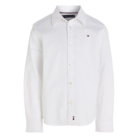 Chemise en coton en transition blanche unie...