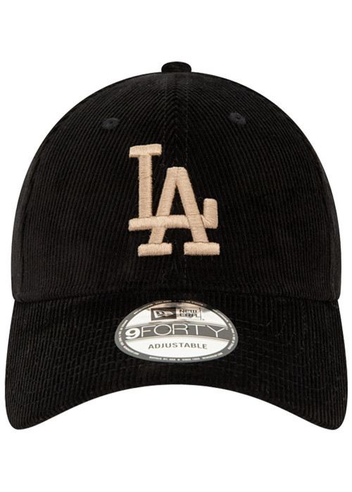 Casquette dad cap 9FORTY® en coton noire côtelé avec logo brodé devant