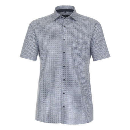 Chemise marine à motifs en coton avec une coupe...