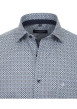 Thumbnail Chemise marine à motifs en coton avec une coupe droite et fermeture boutonnée - Image 3