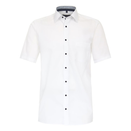 Chemise blanche unie en coton avec une coupe...