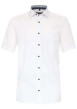 Thumbnail Chemise blanche unie en coton avec une coupe droite à fermeture boutonnée