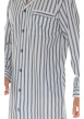 Thumbnail Chemise de nuit ciel rayée avec des manches longues et fermeture boutonnée - Image 3