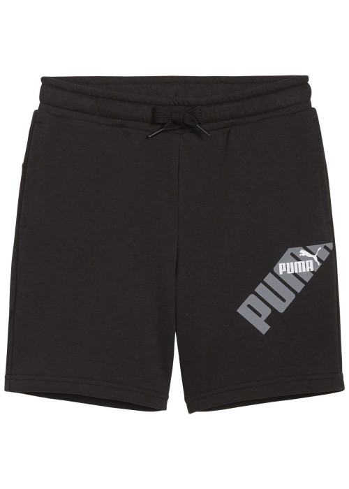Short de jogging noir uni avec une coupe courte et une ceinture élastiquée