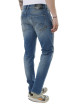 Thumbnail Jean stone délavé en coton mélangé avec une coupe slim un style 5 poches - Image 3