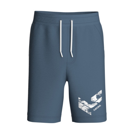 Short de jogging bleu uni avec une coupe droite...