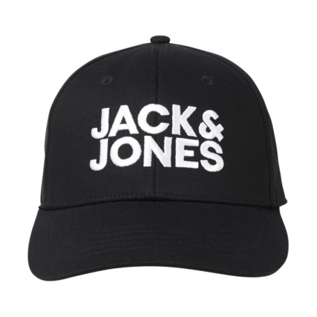Casquette en coton noire unie avec une coupe...