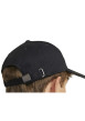Thumbnail Casquette en coton noire unie avec une coupe strapback et nom de la marque - Image 2
