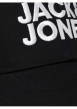 Thumbnail Casquette en coton noire unie avec une coupe strapback et nom de la marque - Image 3