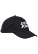 Thumbnail Casquette en coton noire unie avec une coupe strapback et nom de la marque - Image 4