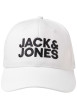 Thumbnail Casquette en coton blanche unie avec une coupe strapback et un clip inox