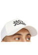 Thumbnail Casquette en coton blanche unie avec une coupe strapback et un clip inox - Image 2