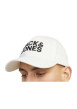 Thumbnail Casquette en coton blanche unie avec une coupe strapback et un clip inox - Image 3