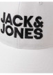 Thumbnail Casquette en coton blanche unie avec une coupe strapback et un clip inox - Image 4