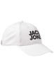 Thumbnail Casquette en coton blanche unie avec une coupe strapback et un clip inox - Image 5