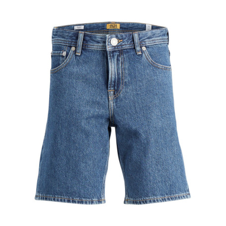 Short 5 Poches Chris en coton bleu uni avec une...