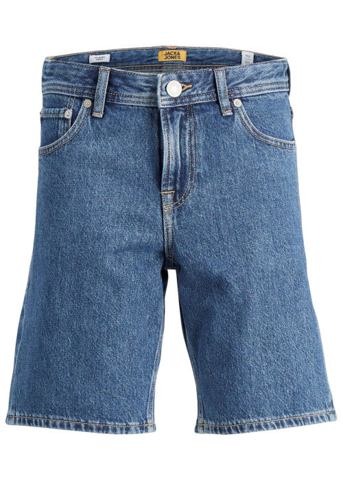 Short 5 Poches Chris en coton bleu uni avec une coupe slim et poches arrières