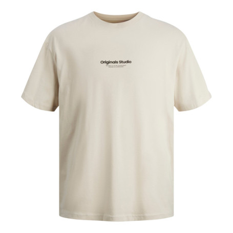 T-shirt en coton en transition beige uni coupe...