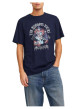 Thumbnail T-shirt en coton marine uni avec une coupe droite et un col rond - Image 7