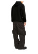 Thumbnail Sweat en coton mélangé noir uni coupe droite avec un col à capuche - Image 4