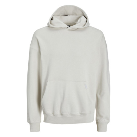 Sweat en coton beige uni coupe droite avec un...