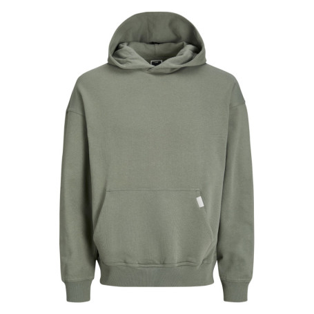 Sweat en coton kaki uni avec une coupe droite...