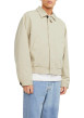 Thumbnail Blouson beige uni coupe droite avec un col français et bouton au col - Image 2