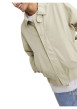 Thumbnail Blouson beige uni coupe droite avec un col français et bouton au col - Image 5