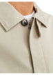 Thumbnail Blouson beige uni coupe droite avec un col français et bouton au col - Image 6