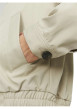 Thumbnail Blouson beige uni coupe droite avec un col français et bouton au col - Image 7