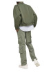Thumbnail Blouson kaki uni coupe droite avec un col français et des poches latérales - Image 5