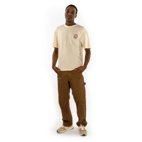 Pantalon Cargo en coton camel uni avec une...