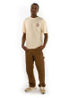 Thumbnail Pantalon Cargo en coton camel uni avec une coupe cargo et 5 poches