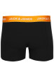 Thumbnail Lot de 3 Boxers classique en coton noirs unis coupe fermée et ceinture colorée - Image 3