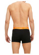 Thumbnail Lot de 3 Boxers classique en coton noirs unis coupe fermée et ceinture colorée - Image 4