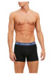 Thumbnail Lot de 3 Boxers classique en coton noirs unis coupe fermée et ceinture colorée - Image 5