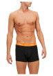 Thumbnail Lot de 3 Boxers classique en coton noirs unis coupe fermée et ceinture colorée - Image 8