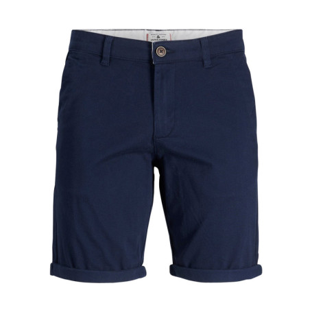Short Chino David en coton marine uni coupe...