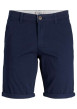 Thumbnail Short Chino David en coton marine uni coupe chino avec poches latérales
