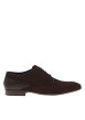 Thumbnail Derbies en cuir torsadé marron à talon décroché bas et lacets ronds