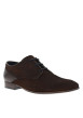 Thumbnail Derbies en cuir torsadé marron à talon décroché bas et lacets ronds - Image 3