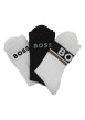 Thumbnail Lot de 3 paires de chaussettes hautes en coton mélangé unies avec logo Boss