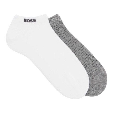 Lot de 2 socquettes en coton mélangé blanches...