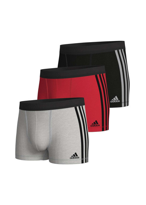 Lot de 3 Boxers en coton tricolore avec une coupe près du corps