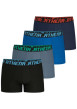 Thumbnail Lot de 4 boxers en coton multicolores unis à coupe fermée et taille élastiquée
